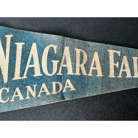 Vintage Niagara Falls Canada Felt Travel Tourist Pennant 27" - Picture 8 of 8